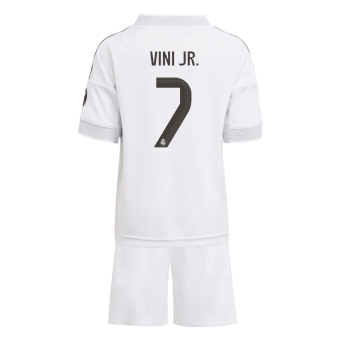 Real Madrid Vinicius Junior #7 Maglia Gara Casa Repliche 2025-26 Bambino Maniche Corte
